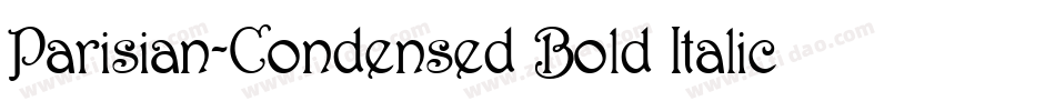 Parisian-Condensed Bold Italic字体转换